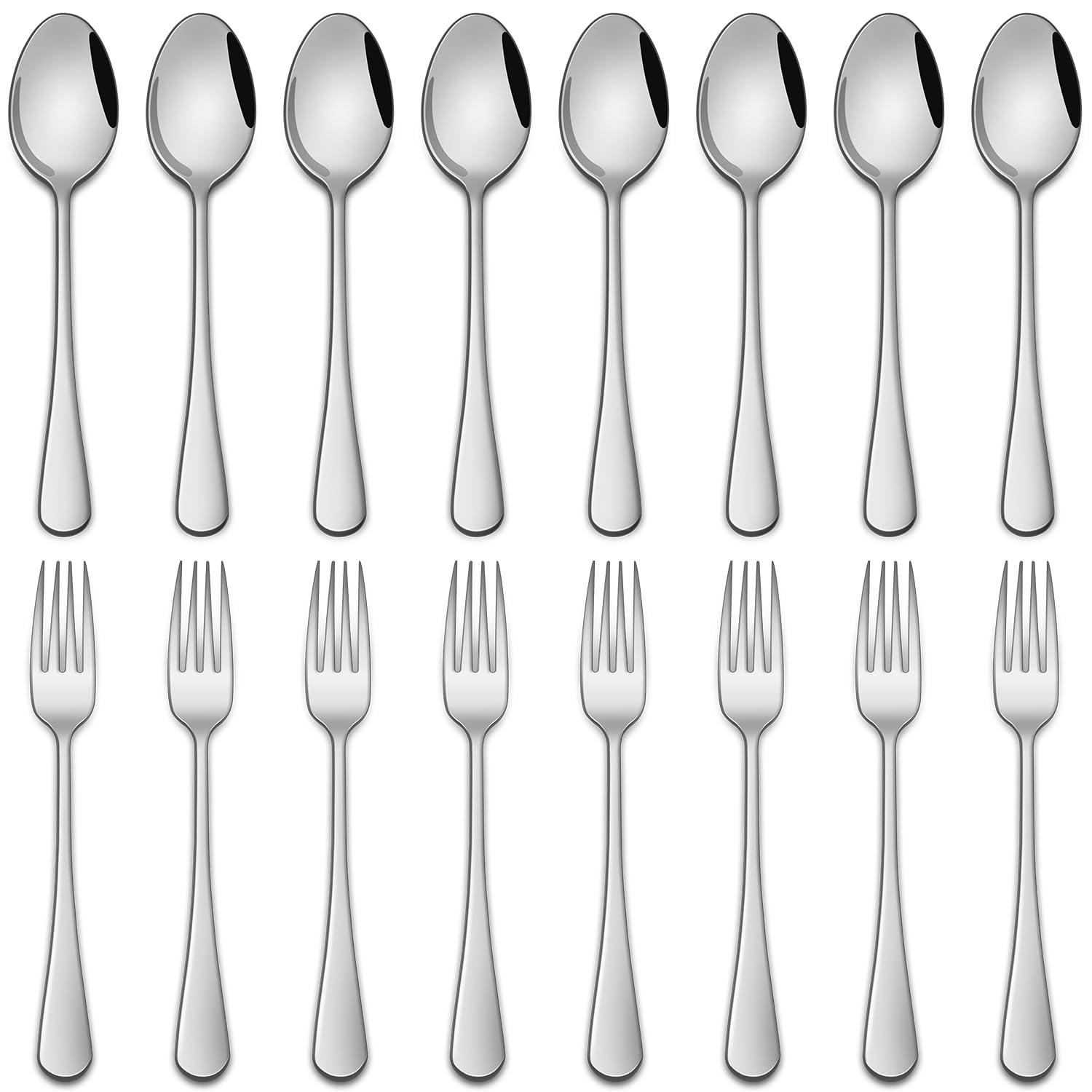 Cucharas de postre Dehov de 6.7 pulgadas con acabado espejo para uso diario