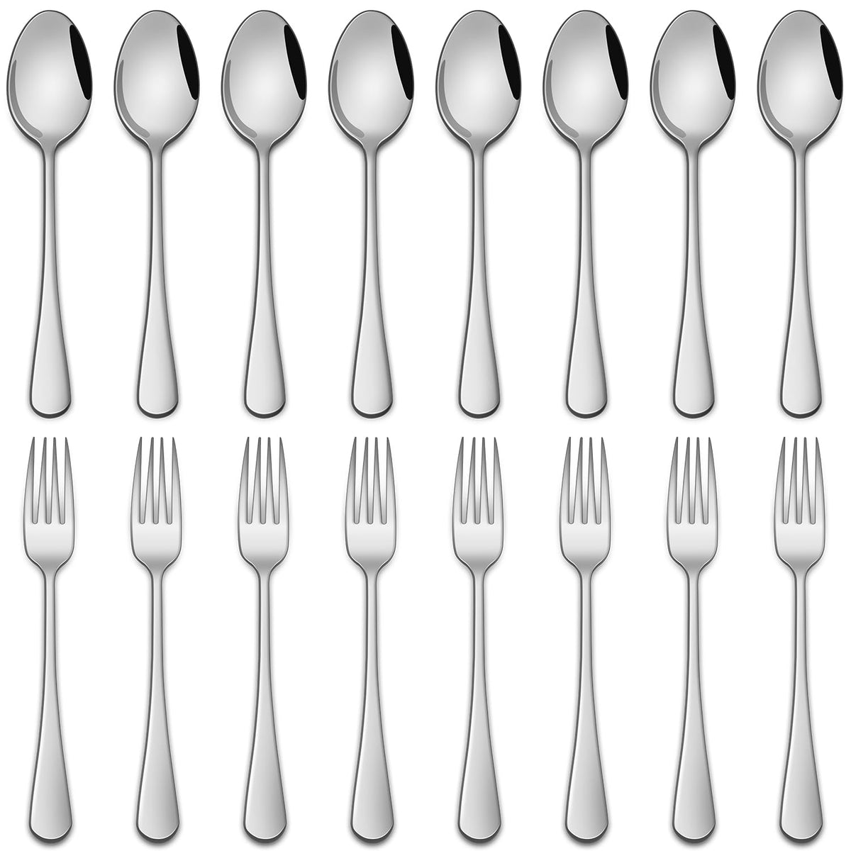 Cucharas de postre Dehov de 6.7 pulgadas con acabado espejo para uso diario