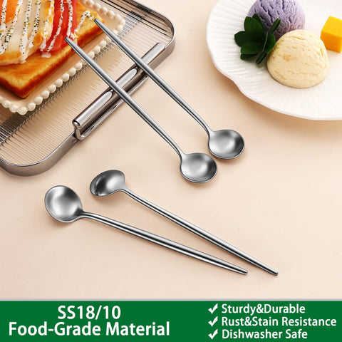Cucharas Dehov para leche y postre 6,7 pulgadas, uso diario práctico.