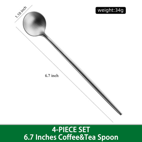 Cucharas Dehov para té 6,7 pulgadas con mango elegante para remover.