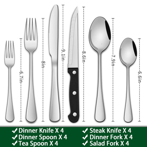 Dehov cuchillos de bistec, filo afilado para cortes precisos.