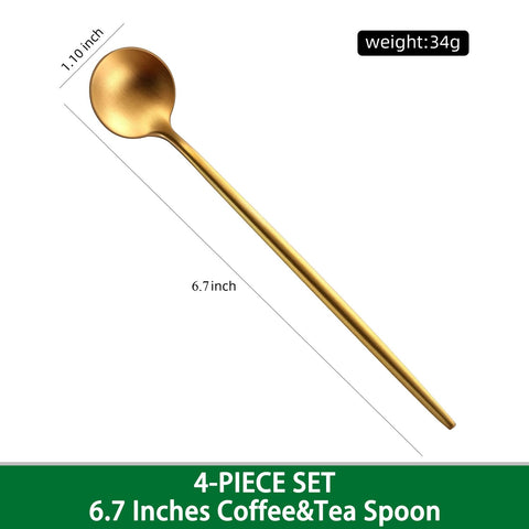 Conjunto Dehov de 4 cucharas doradas ideales para té y postres