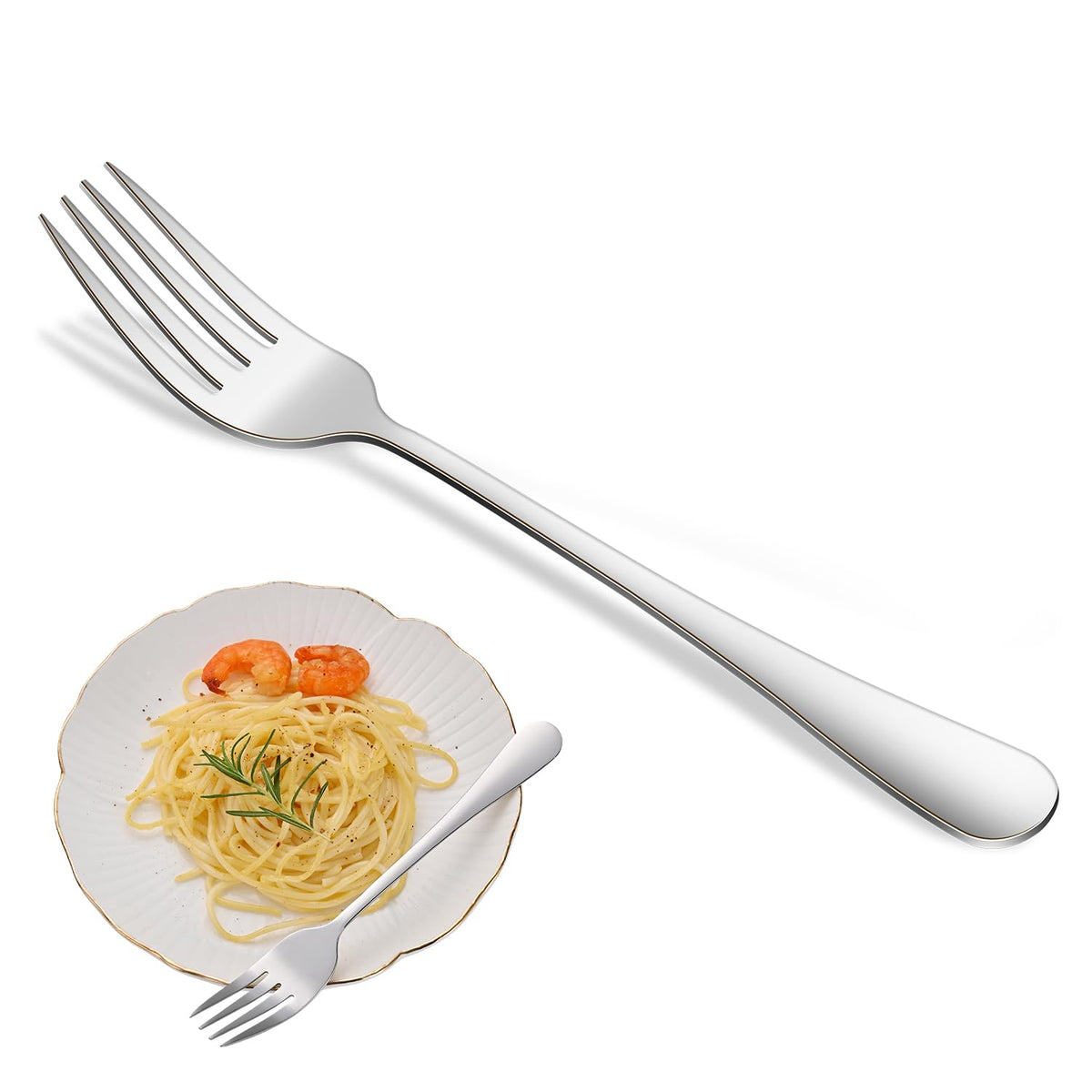 Dehov tenedores cena 8 pulgadas con diseño elegante para mesa diaria