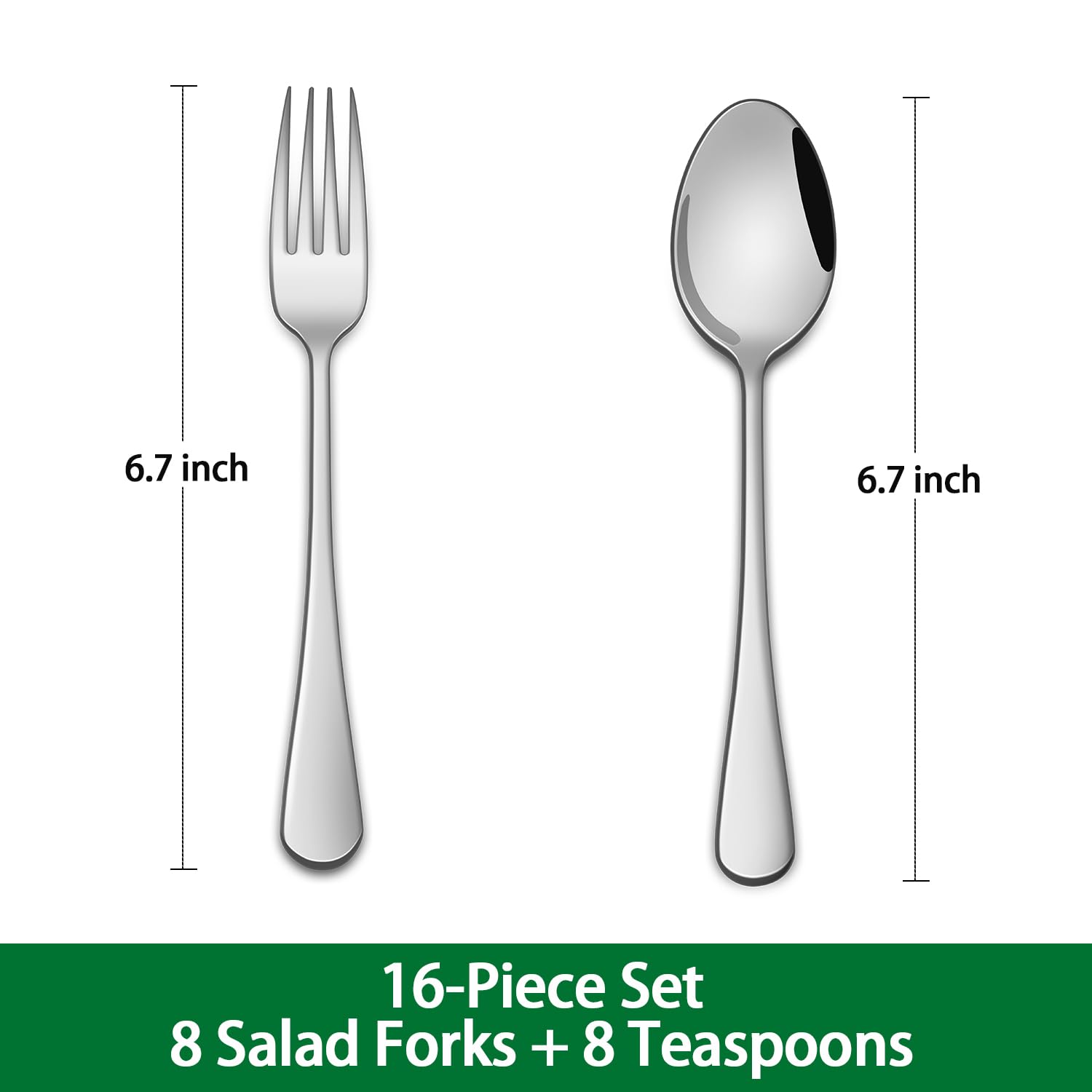 Tenedores de ensalada Dehov de 6.7 pulgadas, diseño elegante