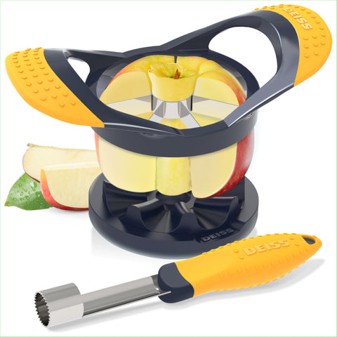 Cortador Deiss Pro para manzana con 8 rodajas y base estable.