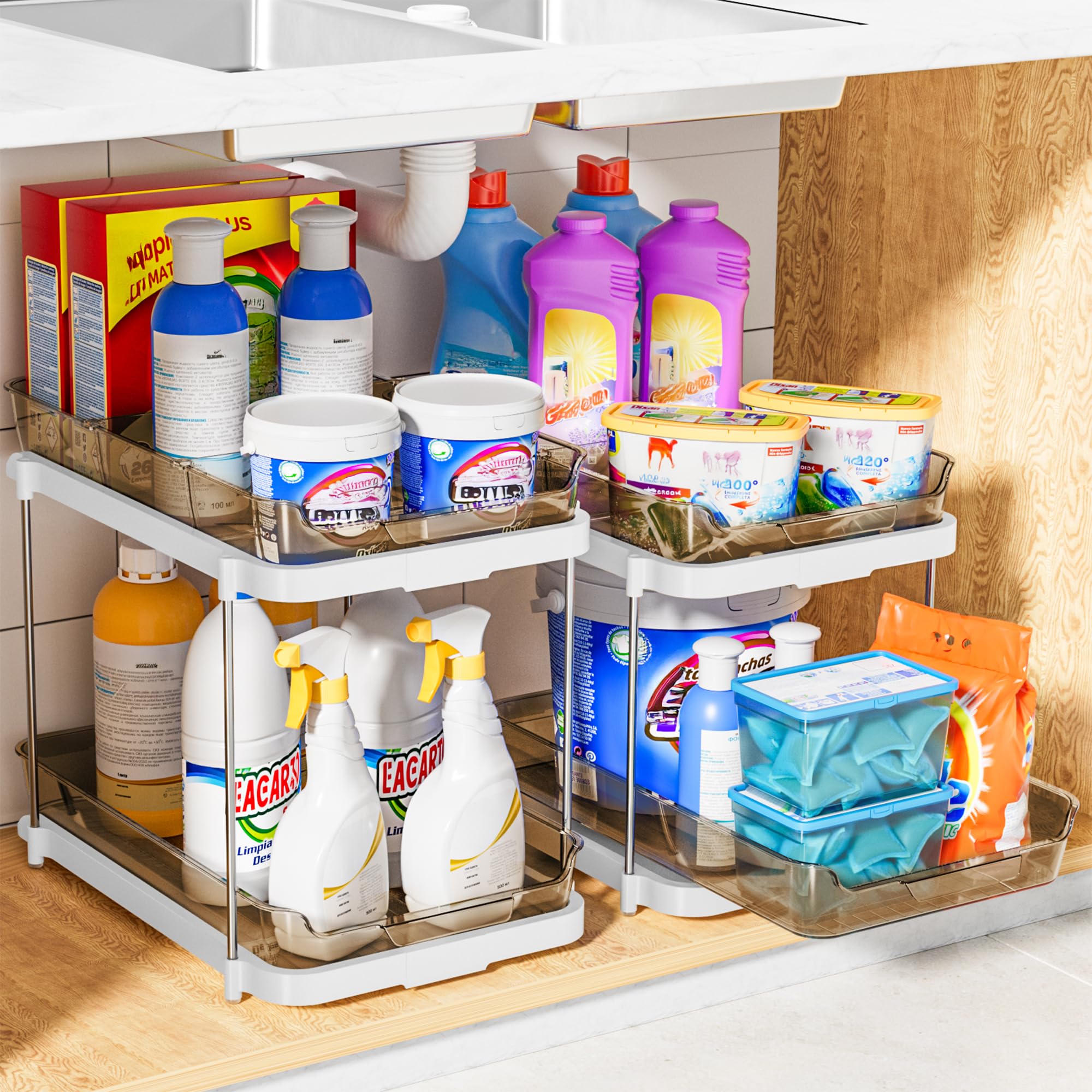 Delamu diseño apilable para despensa, ahorra espacio.