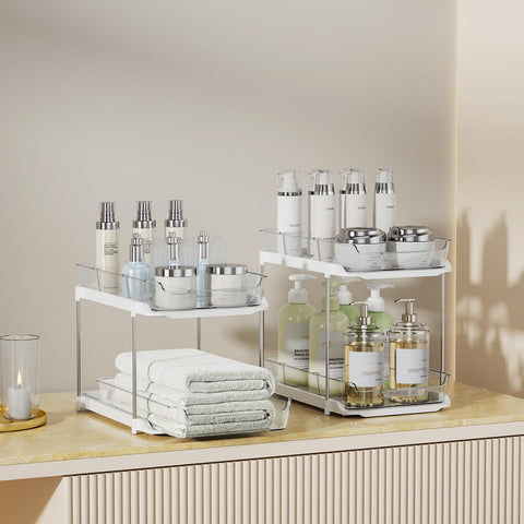 Delamu cajón acrílico transparente facilita encontrar artículos rápidamente.