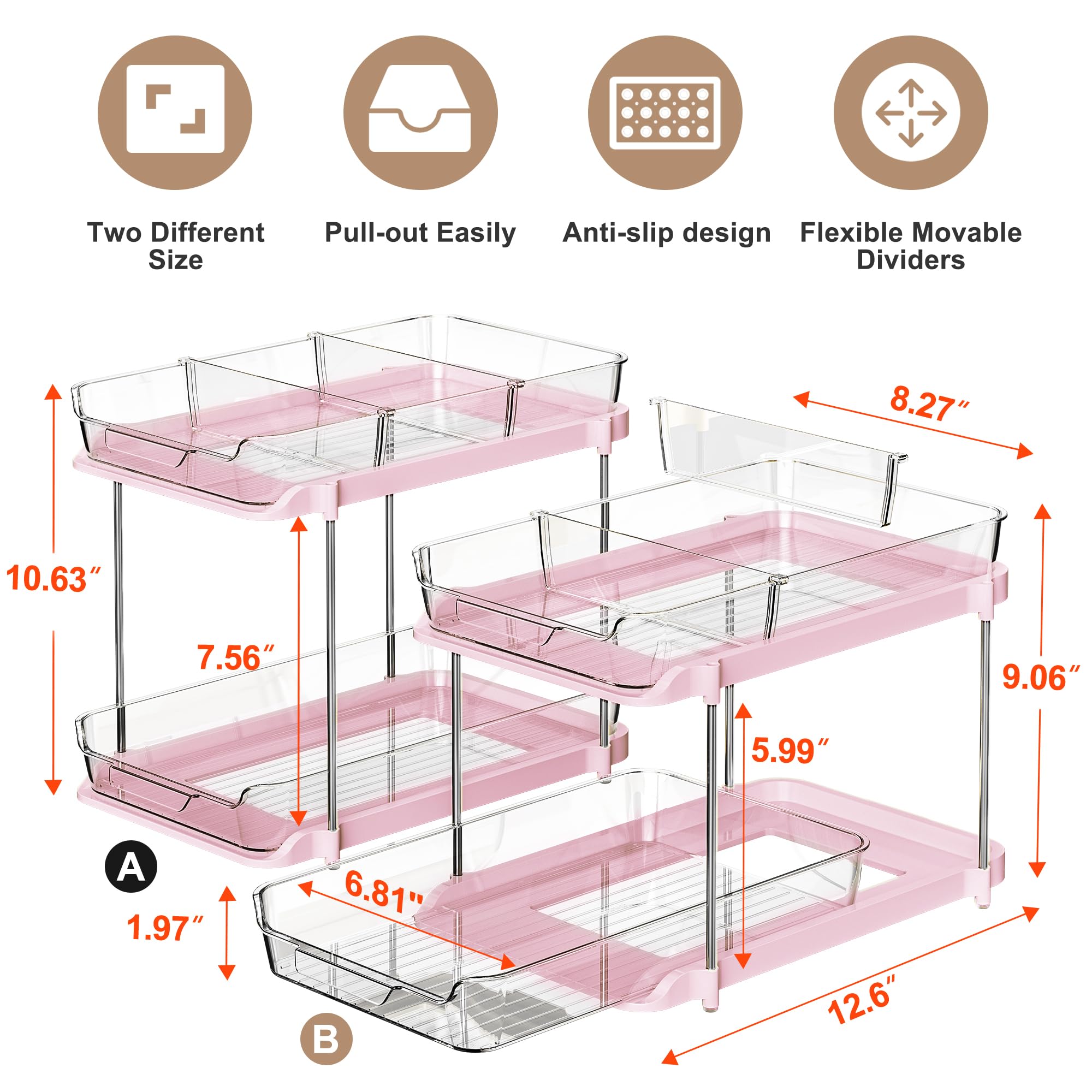 Delamu cajones deslizantes para cocina facilitan ver y tomar artículos.