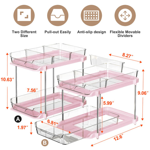 Delamu cajones deslizantes para cocina facilitan ver y tomar artículos.