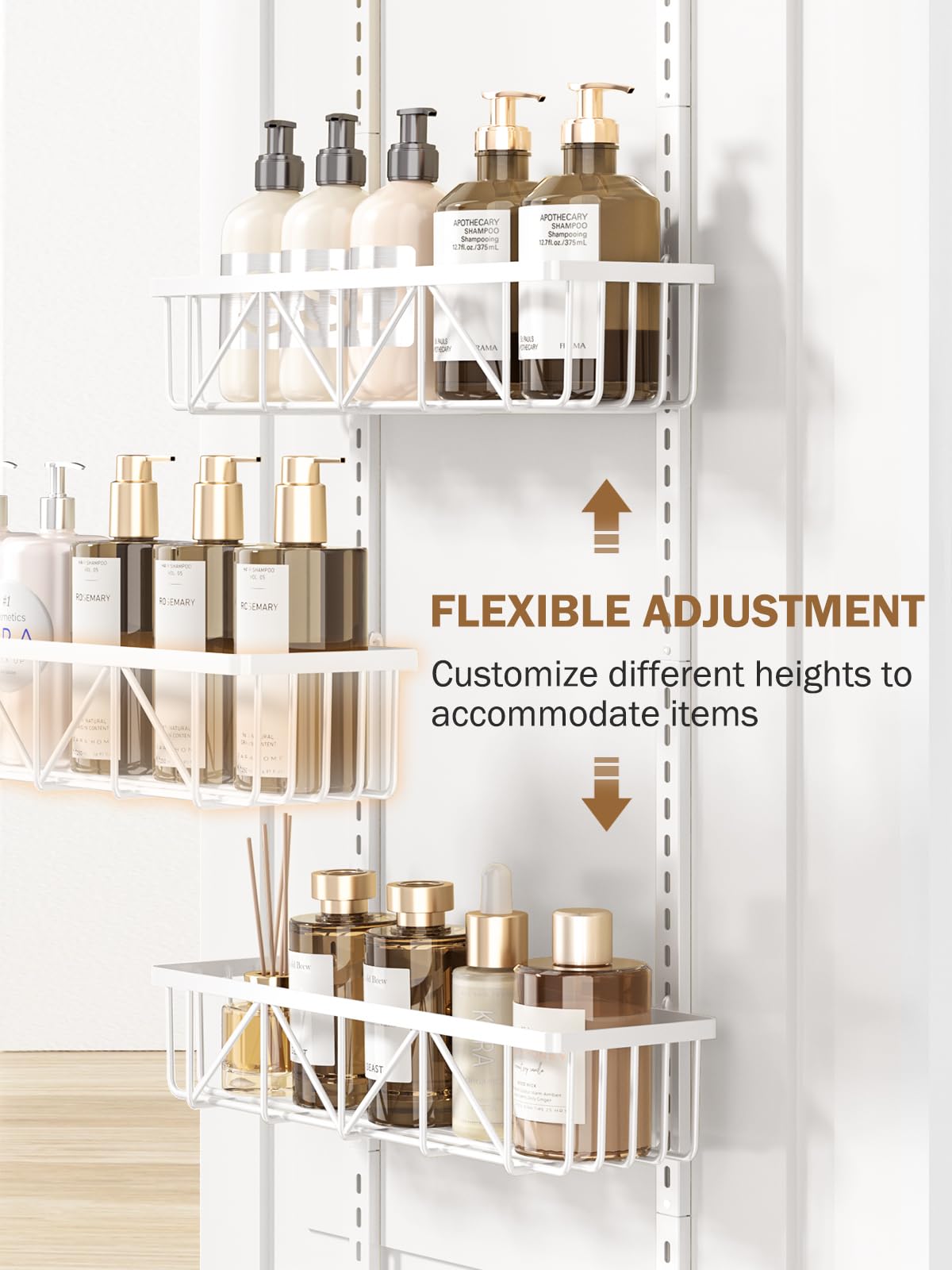 Delamu canastas medias con ajuste de altura para artículos variados