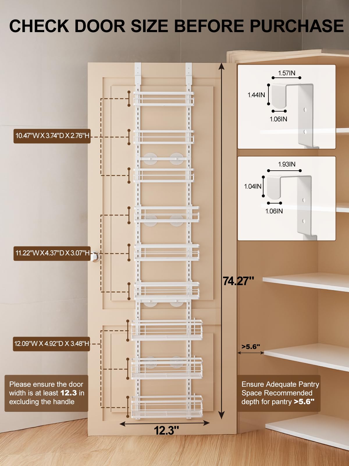 Delamu cestas metálicas de diferentes tamaños, organiza frascos y latas.