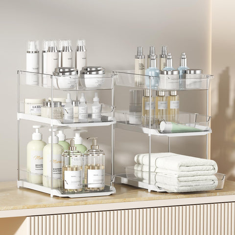 Delamu configuracion apilable 2-2-2 para cocina y bano, flexible y personalizable.