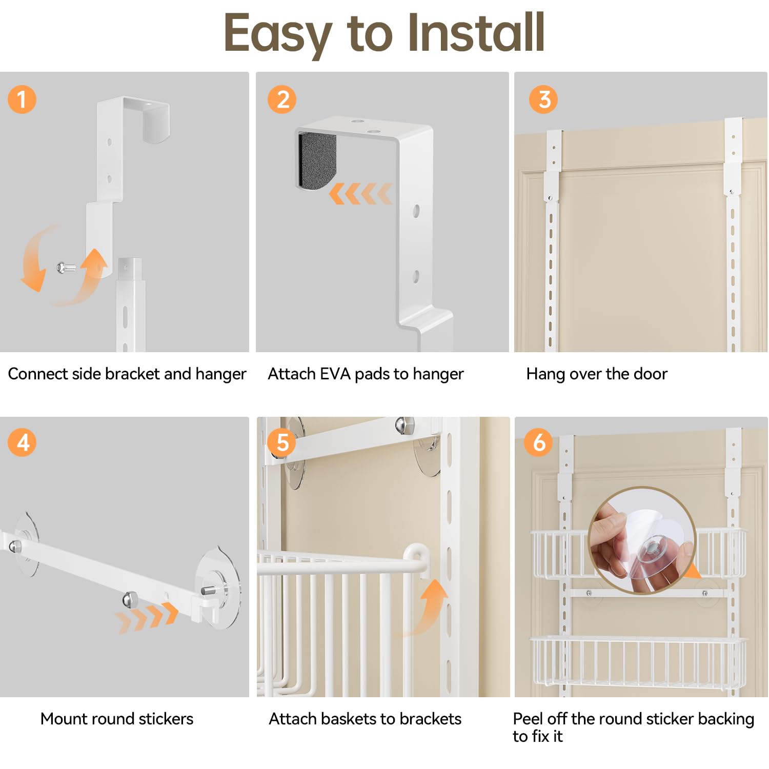 Delamu ganchos compatibles para diferentes puertas, aptos para distintos tipos de marco.