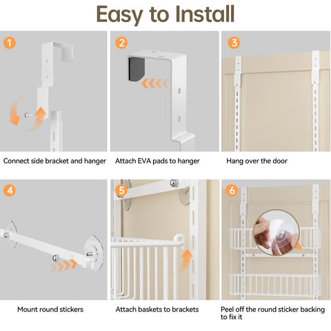 Delamu ganchos compatibles para diferentes puertas, aptos para distintos tipos de marco.