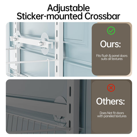 Gancho ajustable Delamu para diferentes espesores de puertas.