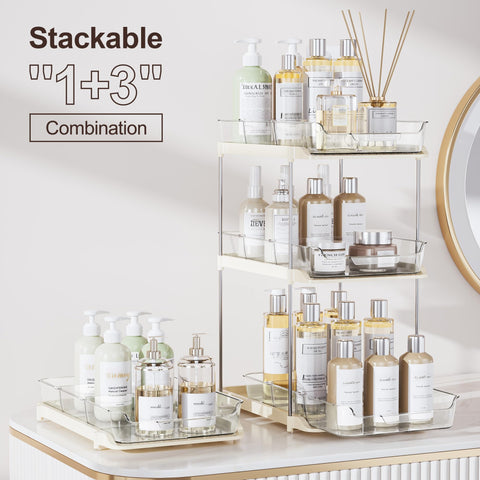 Delamu organizador de cocina deslizante para despensa, facilita ver y alcanzar condimentos.