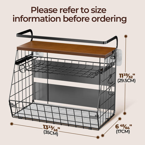 Delamu organizador compacto para cocina, ideal para mantener frutas y verduras a mano.