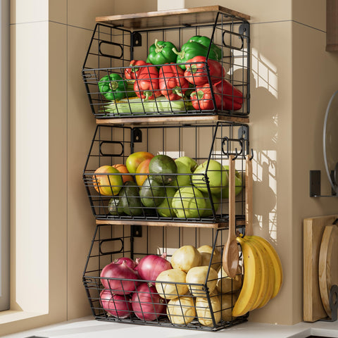 Delamu organizador-pared-metal organización vertical para utensilios y alimentos