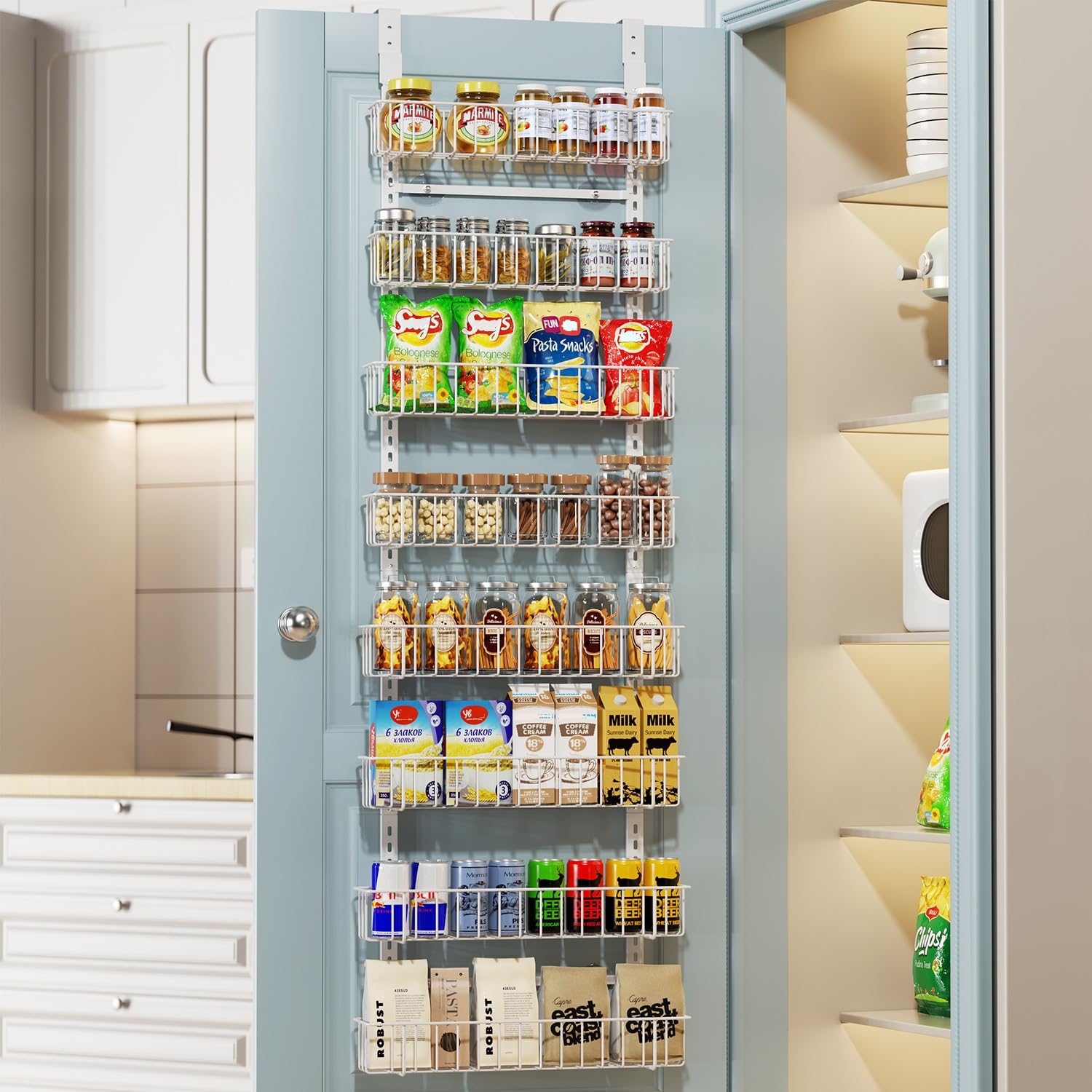 Delamu sistema de fijacion mantiene estantes estables para uso diario.