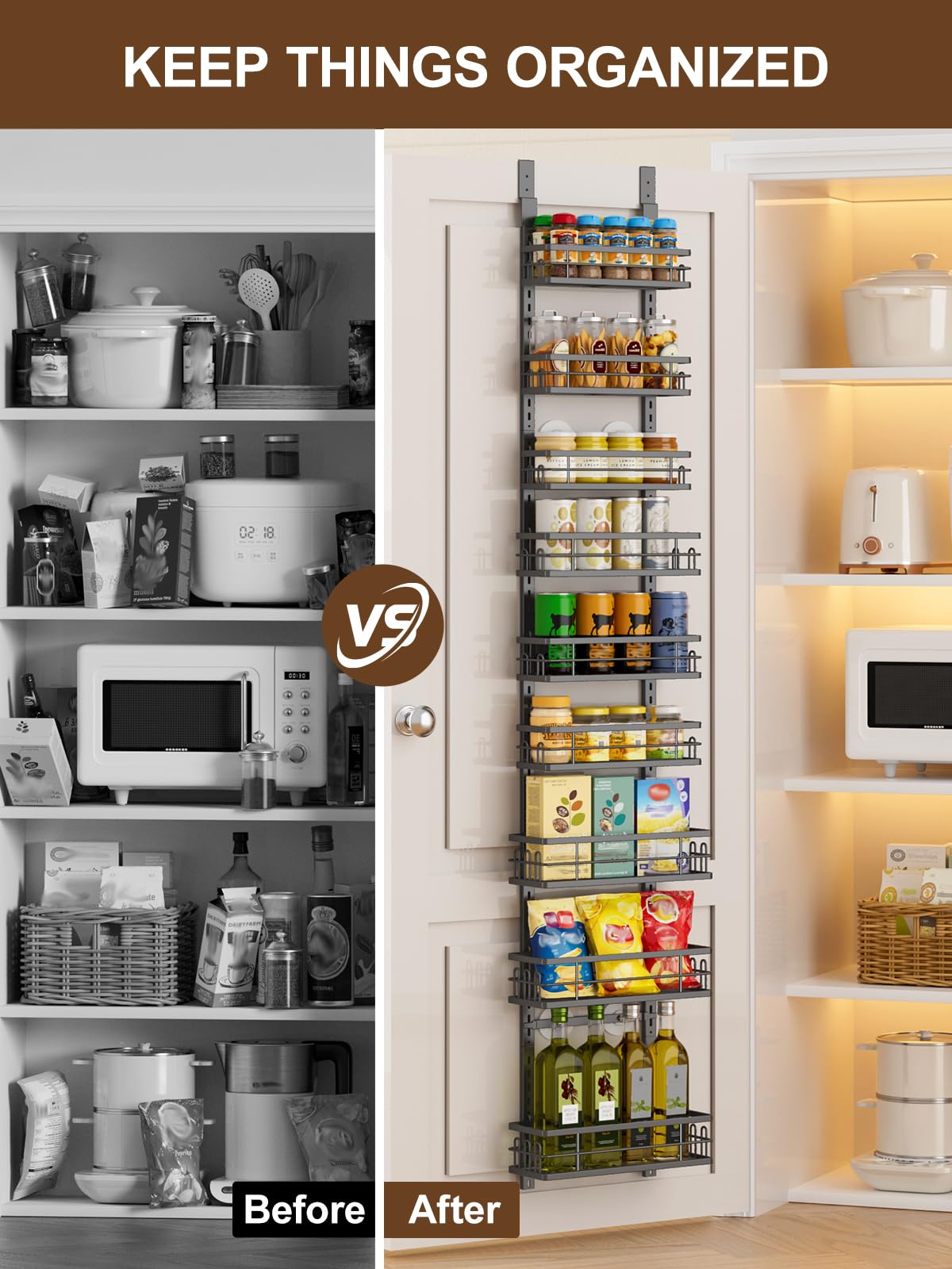 Uso multifuncional de Delamu en despensa, cocina y lavandería.