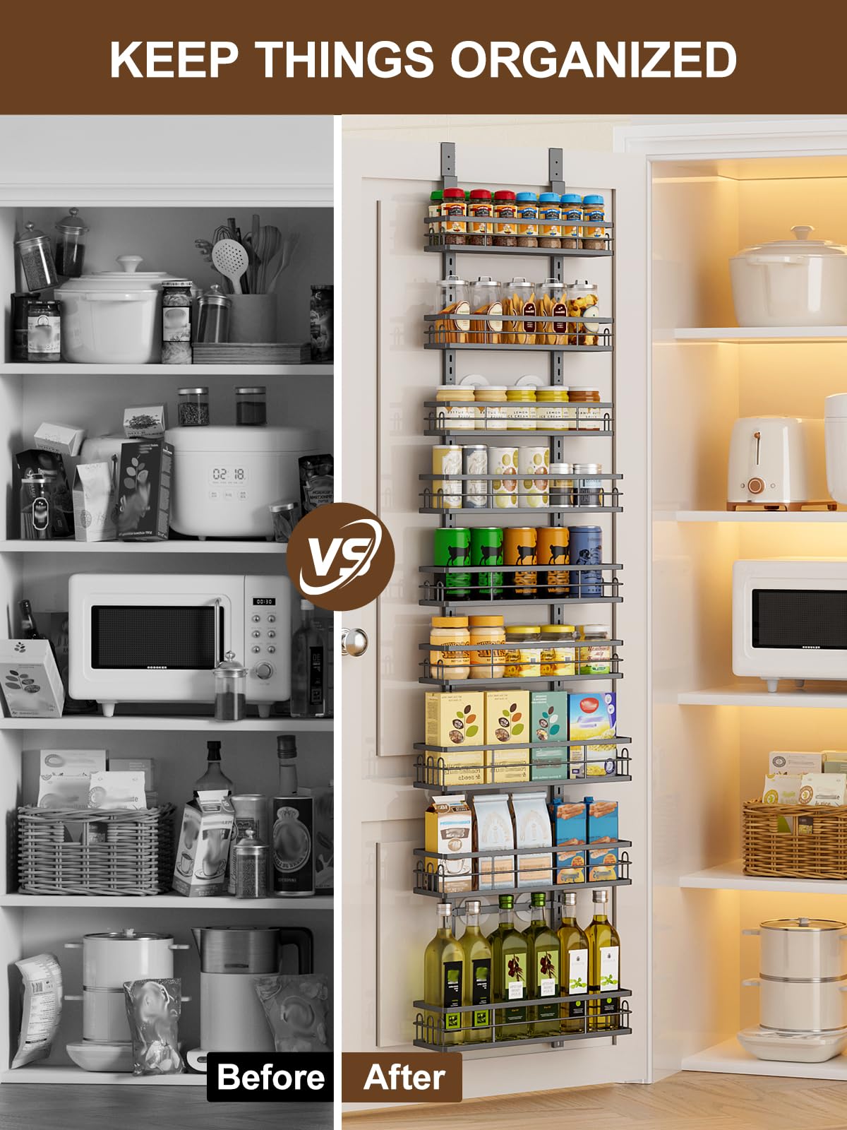 Delamu uso multifuncional para despensa, cocina, lavanderia o dormitorio.