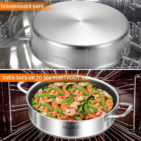 Apto para horno DELARLO hasta 500 °F para terminar platos