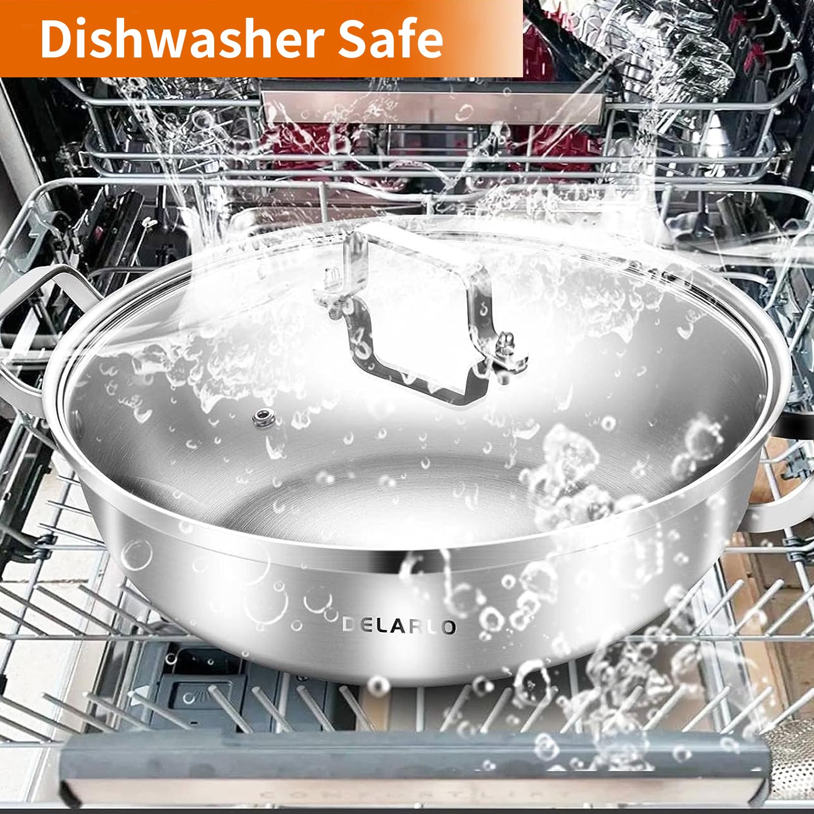 Capacidad de 5 qt para saltear y hervir porciones.