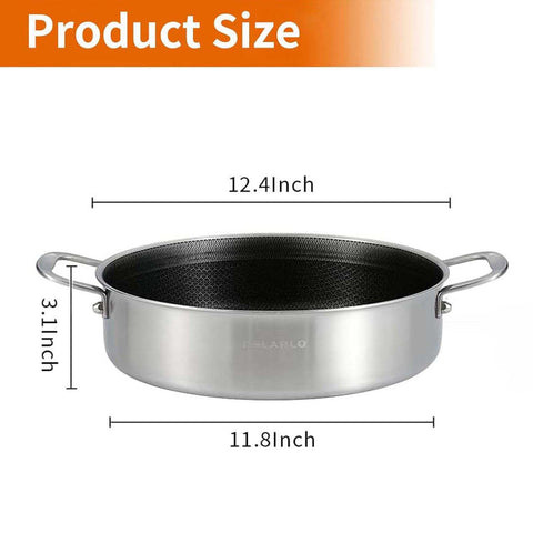 Mango ergonómico DELARLO, frío al tacto para manejo cómodo.