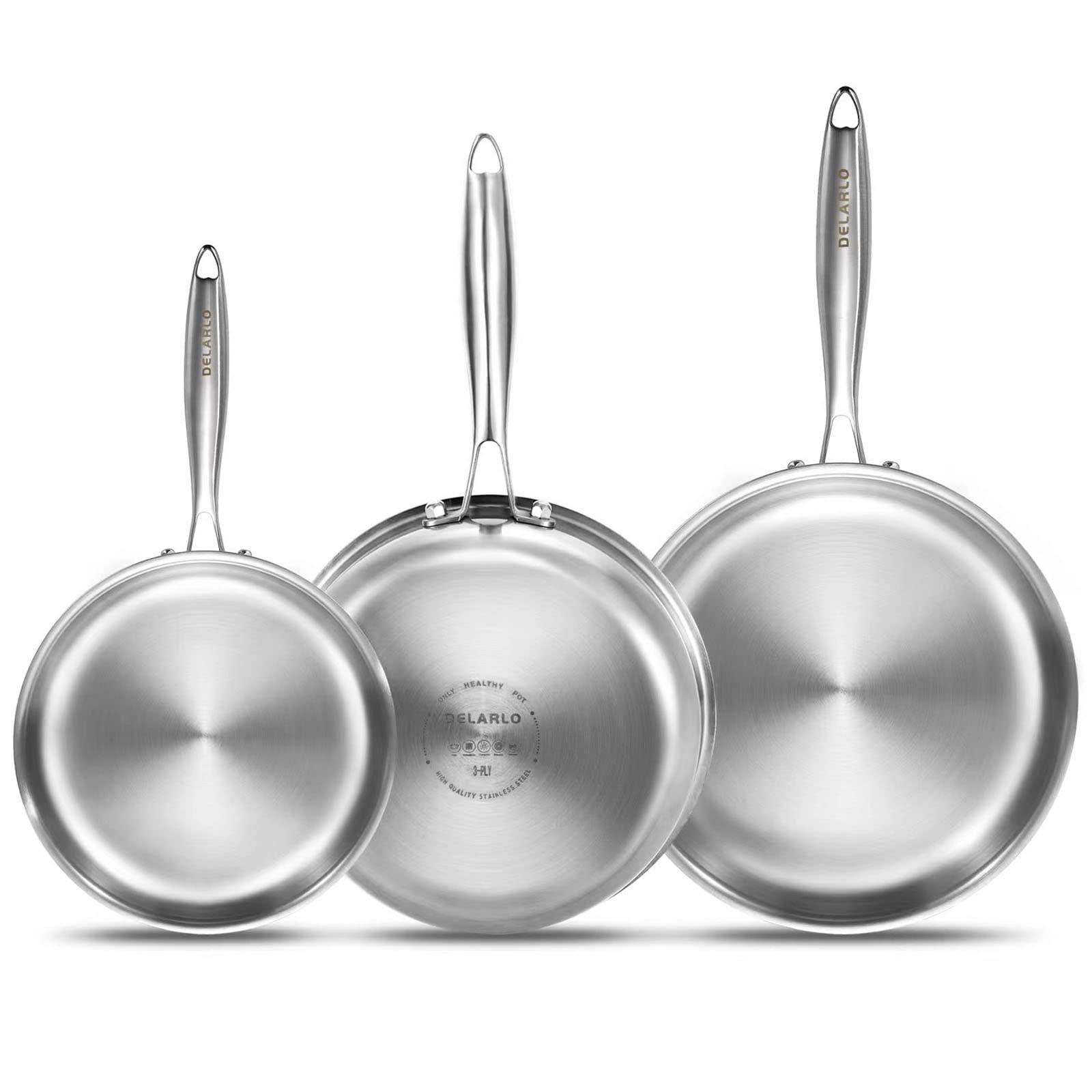 Sartén DELARLO de 8 pulgadas con mango ergonómico para salteados rápidos