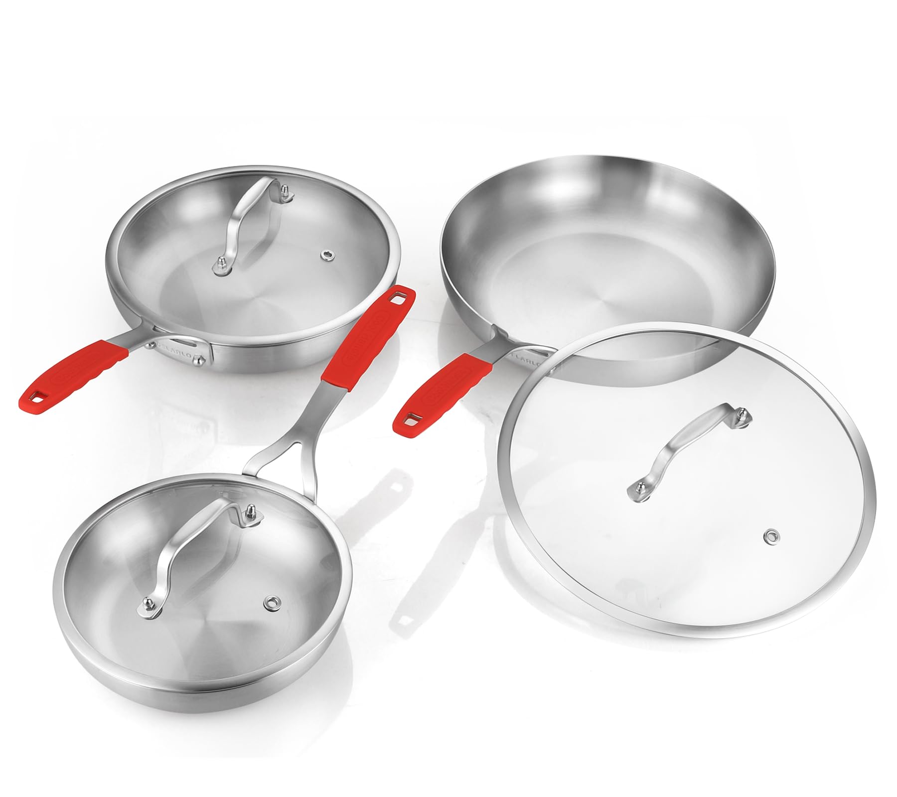 Sartén DELARLO de 8 pulgadas con tapa, cocción uniforme y ahorro de energía