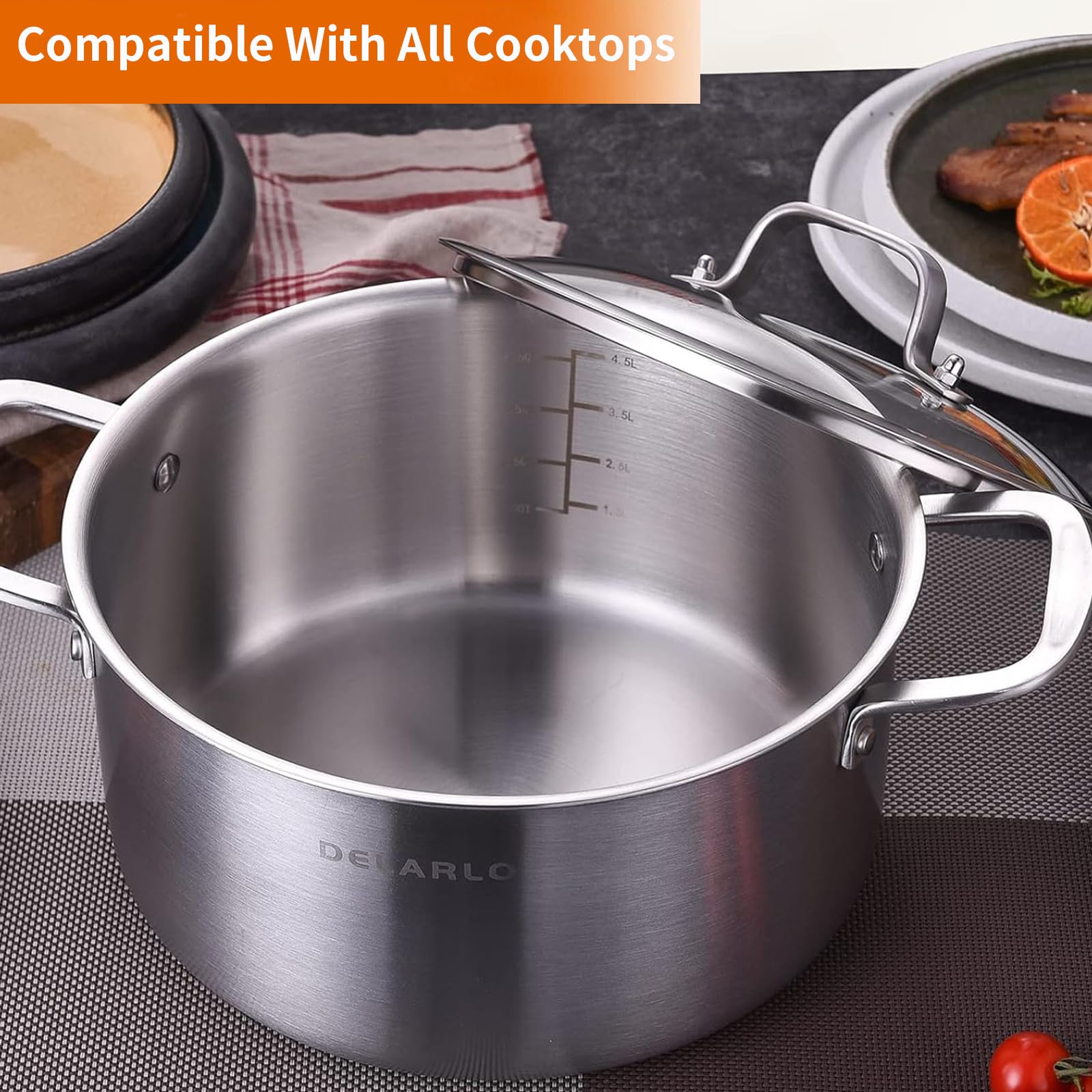 DELARLO Ideal para sopas y guisos grandes