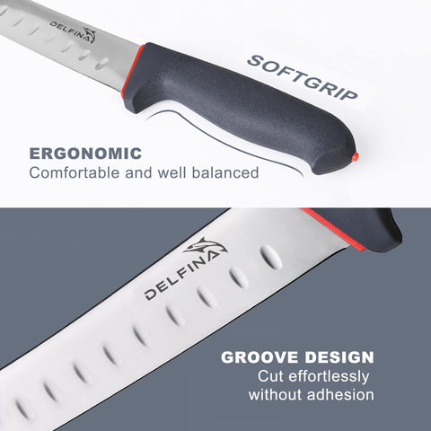 DELFINA mango ergonómico facilita el manejo cómodo.