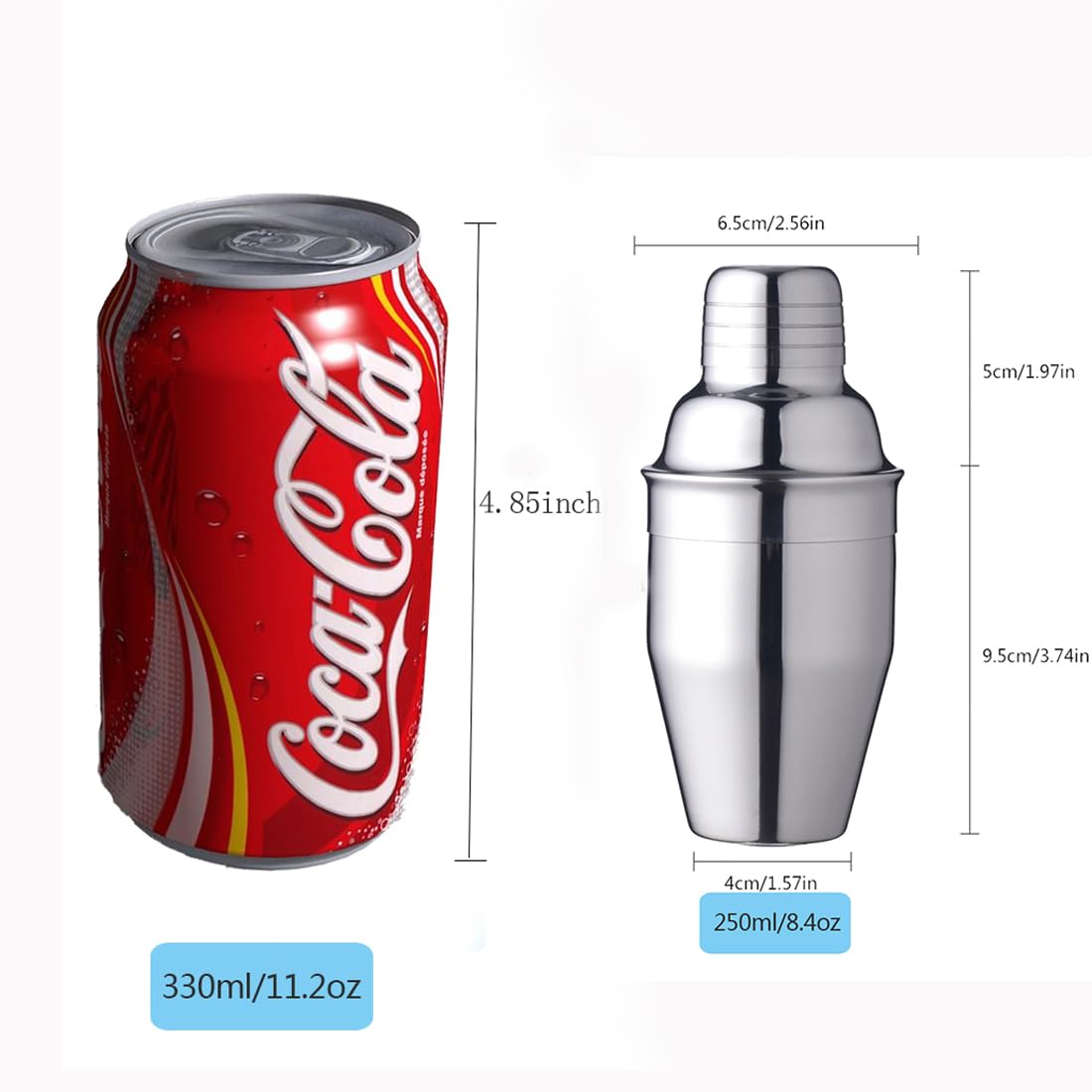 Delidge coctelera con tapa desmontable y colador para verter sin goteos