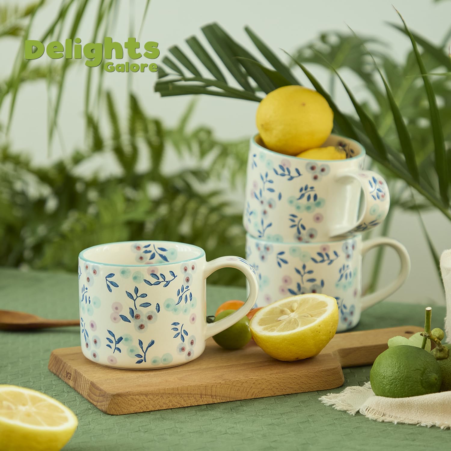 Manija ergonómica en la taza DELIGHTS GALORE para un agarre cómodo y seguro