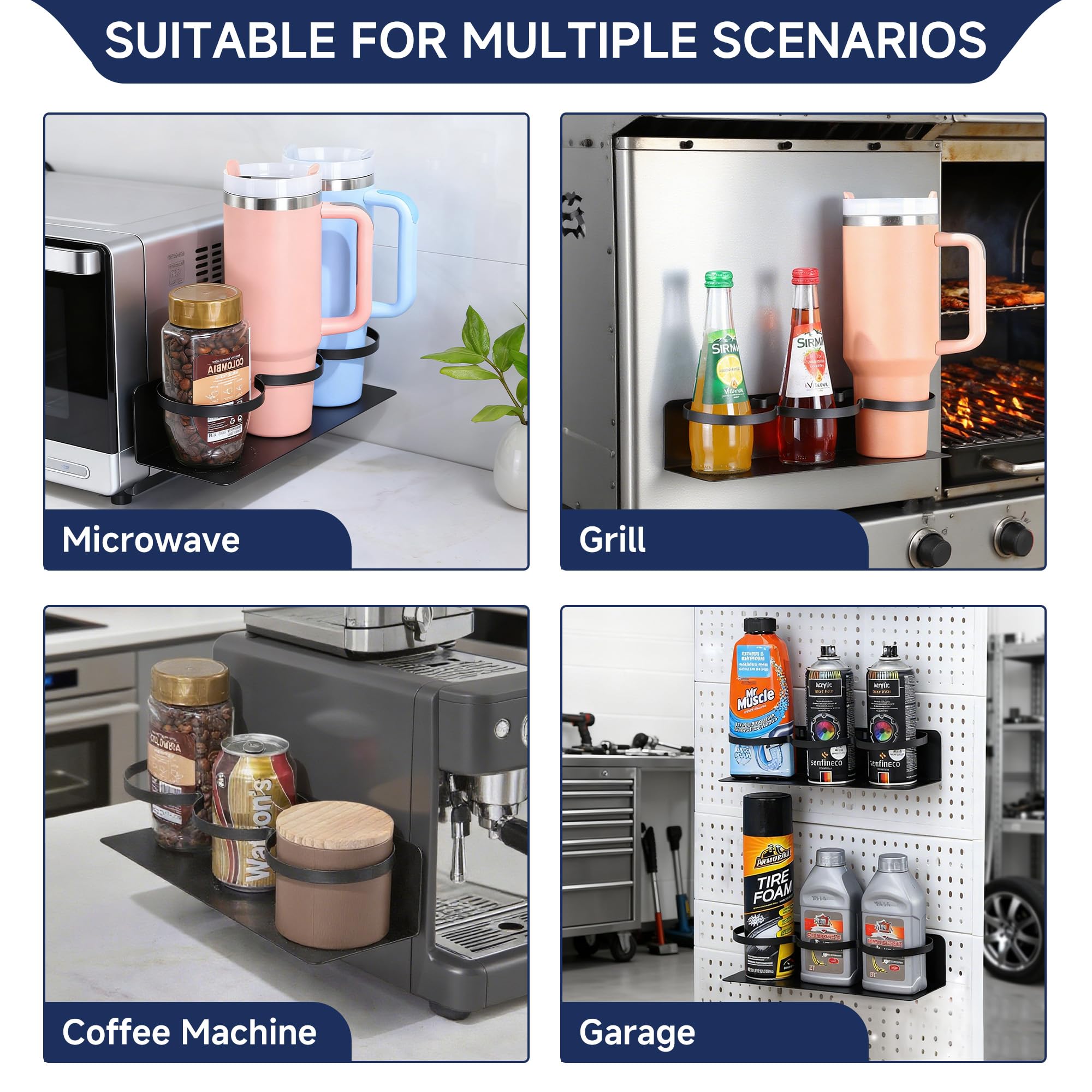 Compatibilidad universal DELITON para tazas de distintos tamaños.