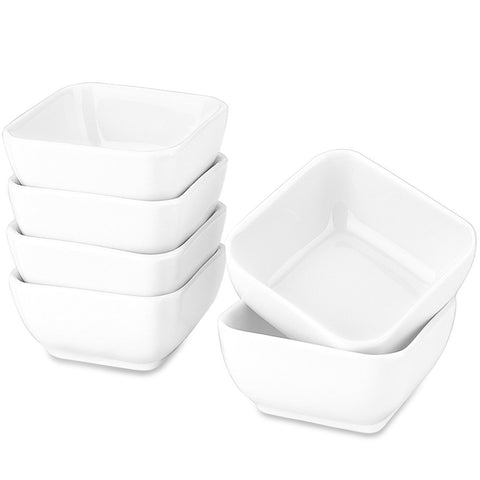 DELLING cuencos ceramicos 3 oz, vista frontal, ideales para salsas