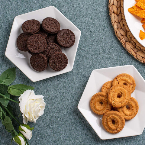 Platos DELLING de 7 pulgadas para entrantes, snacks y acompañamientos diarios.