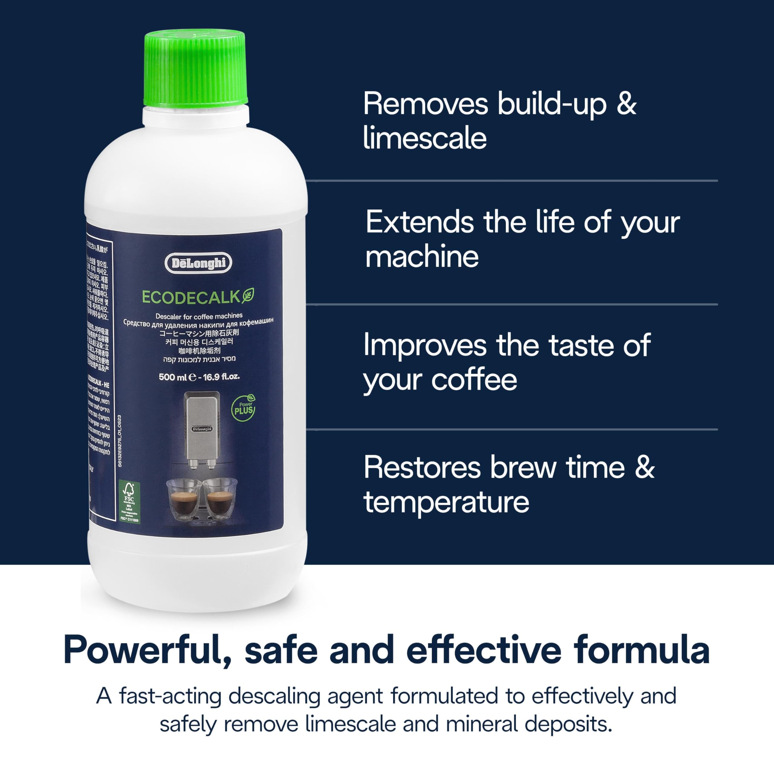 De'Longhi EcoDecalk: compatible con otras marcas para descalcado universal.