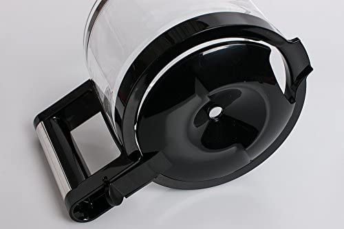 Jarra de vidrio De'Longhi con tapa plana para verter sin goteo.