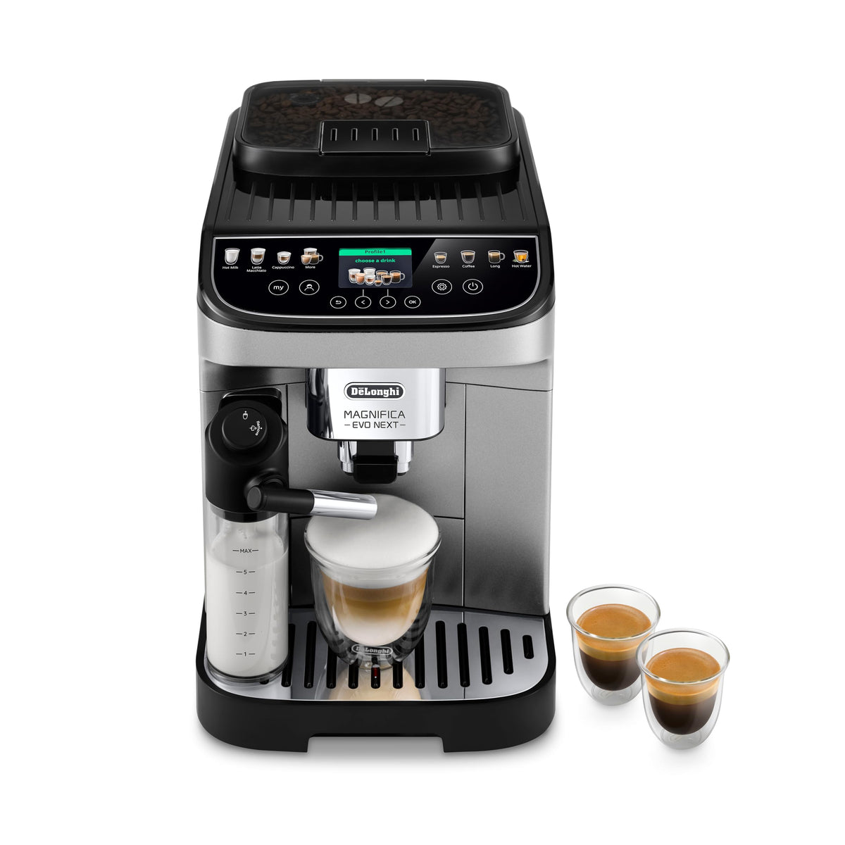De'Longhi Magnifica Evo Next: molino integrado para espresso fresco y sabor intenso