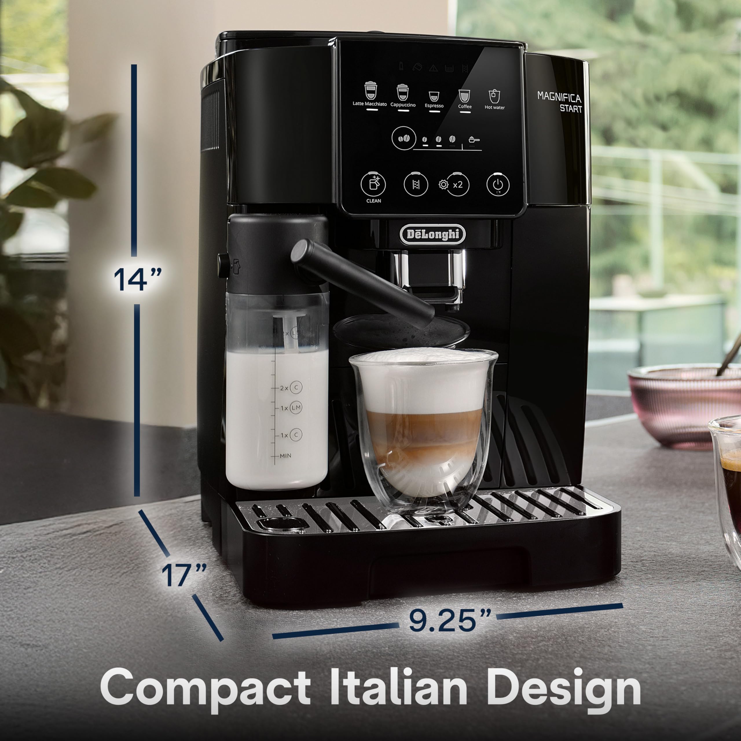 De'Longhi Magnifica Start panel táctil para selección rápida de recetas