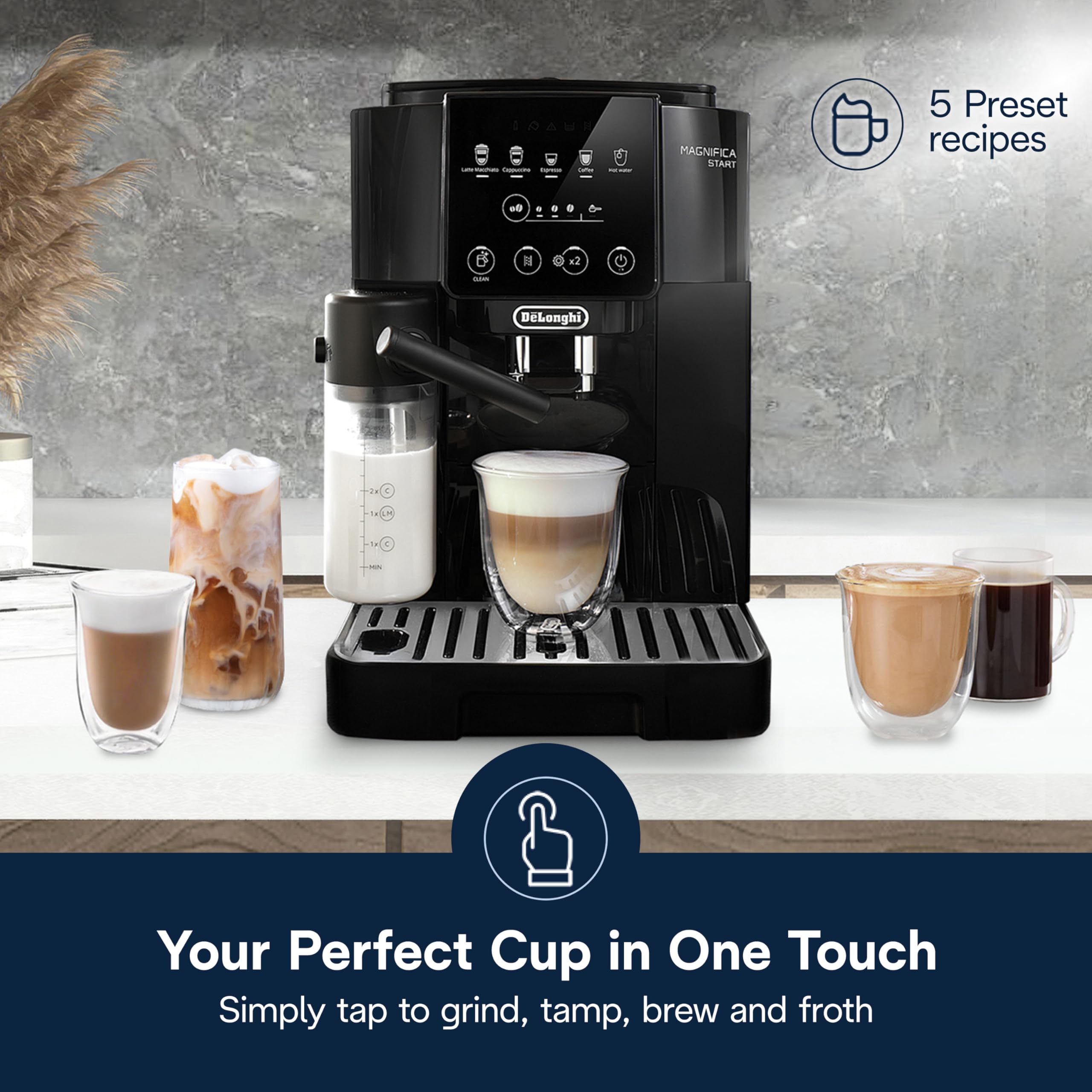 De'Longhi Magnifica Start LatteCrema para espuma cremosa en leche y alternativas