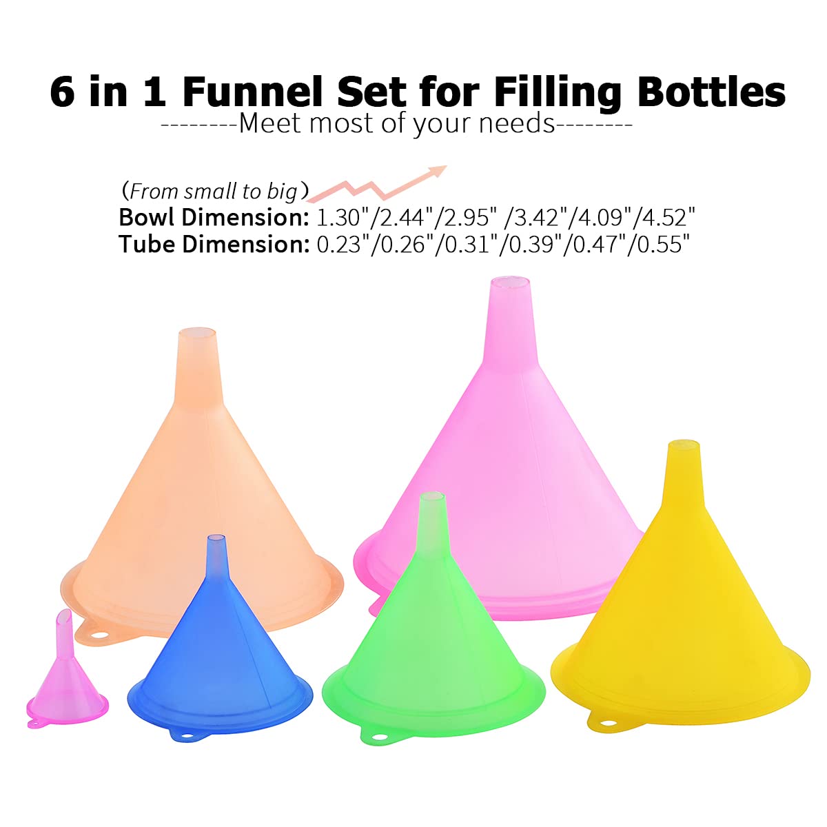 Delove embudo mini para botellas, ideal para recipientes pequeños.