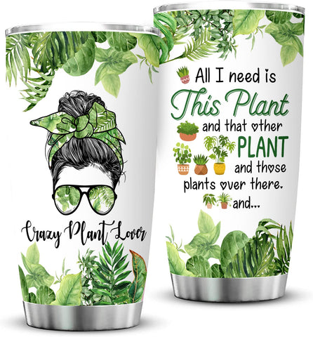 Delsakhula: taza para mujer con motivo de plantas, regalo perfecto para jardineros.