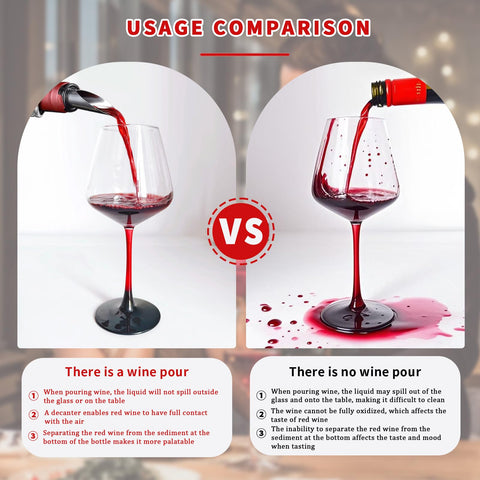DEMARRE vertedor de vino diseño ergonómico para un flujo suave