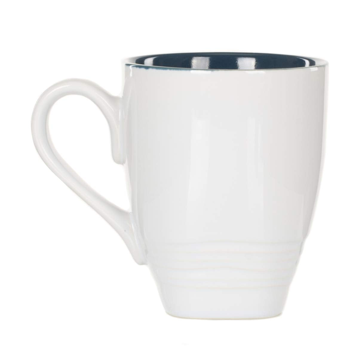 Vista lateral de la taza DEMDACO Dean Crouser con diseño de pájaro azul en acuarela.