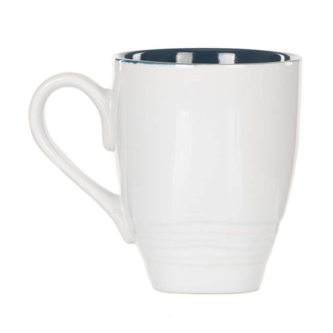 Vista lateral de la taza DEMDACO Dean Crouser con diseño de pájaro azul en acuarela.