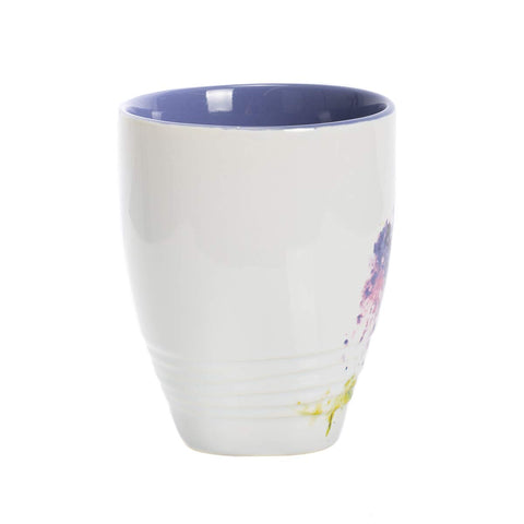 DEMDACO Kaleidoscope, taza con asa cómodo, mariposa azul y arte acuarela.