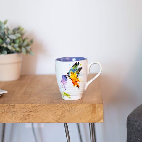 DEMDACO empaquetado protector para envío de taza Kaleidoscope mariposa azul.