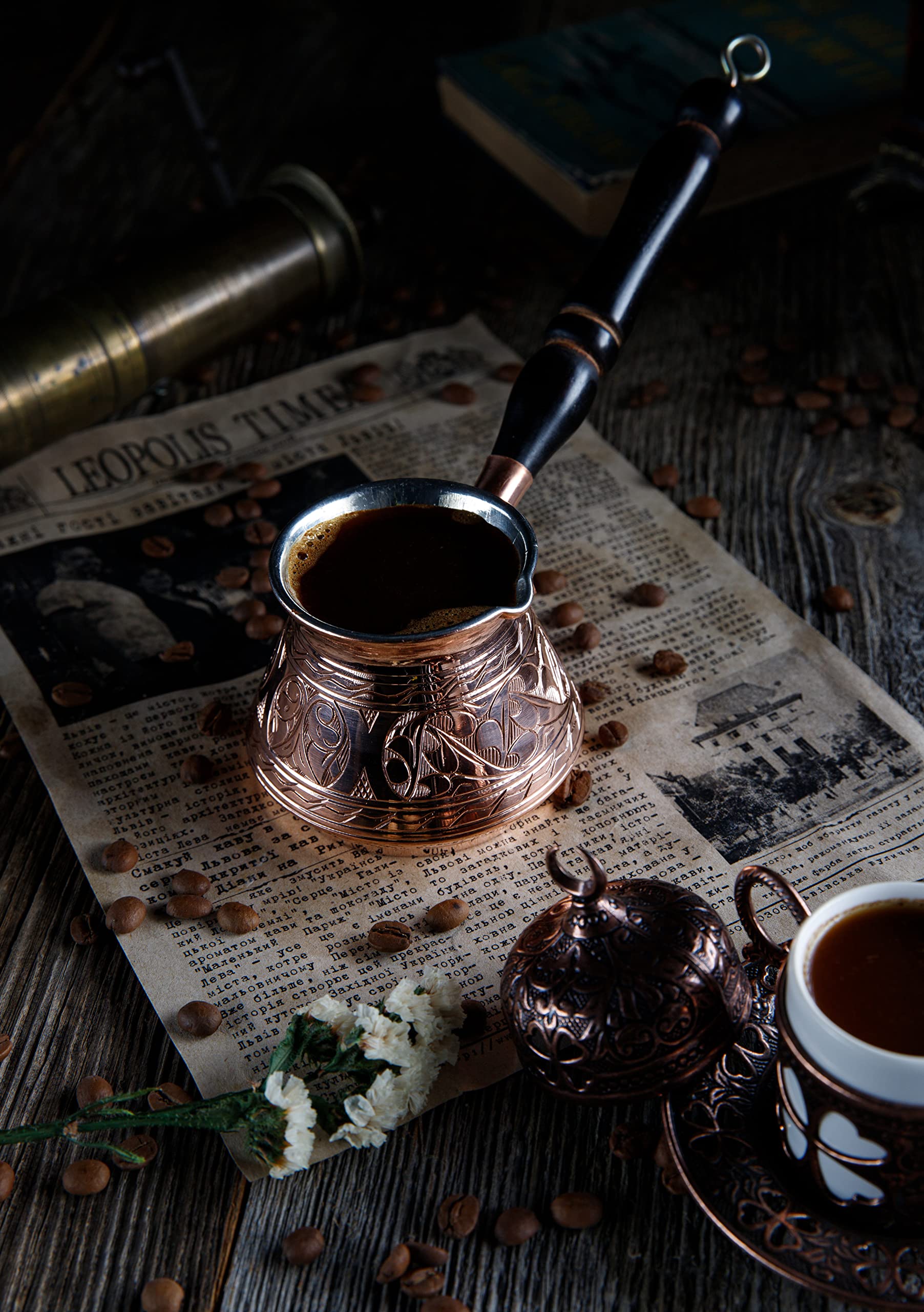 DEMMEX cezve cobre turco para espumar crema y sabor intenso